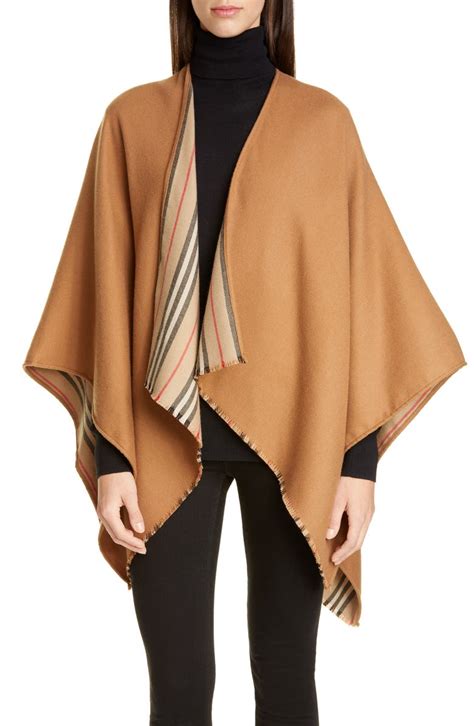 nordstrom burberry cape|Burberry Reversible Open Front Wool Cape .